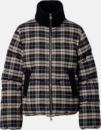 Varley Bryony checked flannel puffer jacket