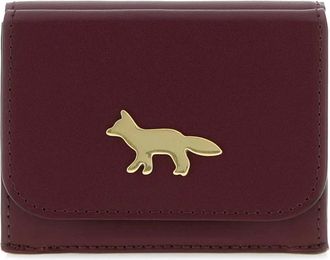 Maison Kitsun&eacute; Edie Compact Wallet - Dames - Accessoires - Rood - Maat: ONE Size Katoen