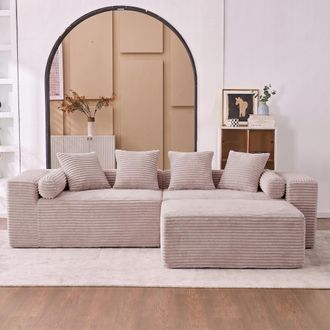 STILVORA Secci&oacute;n Transversal Modular Con Sill&oacute;n En Forma De L, Sof&aacute; Nubes, Sof&aacute; De Coj&iacute;n Suave Para Sala De Estar, Dormitorio - Sin Instalaci&oacute;n Requerida - Tel