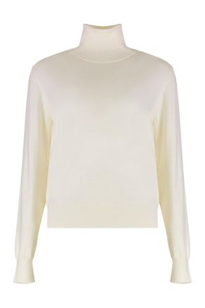Parosh Lime Wool And Cachemire Turtleneck Pullover