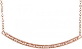 Allurez 0.13ct 14k Rose Gold Diamond Necklace