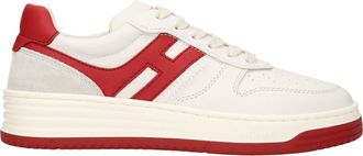 Hogan Sneakers H630 Memory Foam Frauen Leder beige/rot