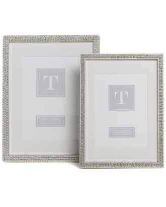 Two's Company Set Of 2 Crystal Photo Frame