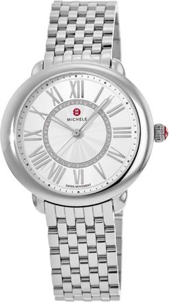 Michele Serein Mid Stainless Steel Diamond Dial Womens Watch MWW21B000147