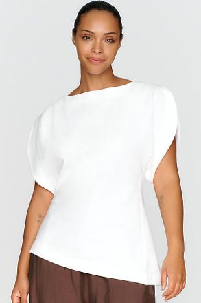 Maeve Structured Puff Sleeve Top