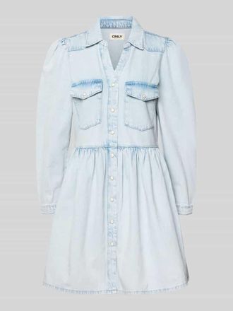 Only Mini-Jeanskleid aus reiner Baumwolle Modell CYRUS in Hellblau, Gr&ouml;&szlig;e XS