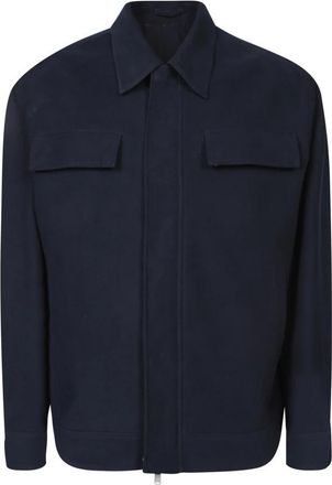 Lardini Blue Sovracamicia Jacket - Heren - Zomerjassen - Blauw - S - Jassen