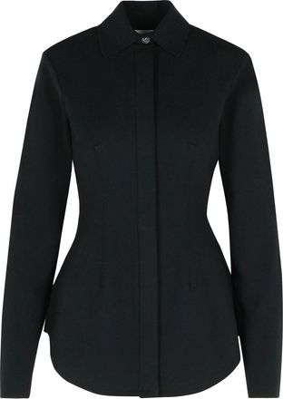 Sportmax Baffo Black Viscose Knit Shirt