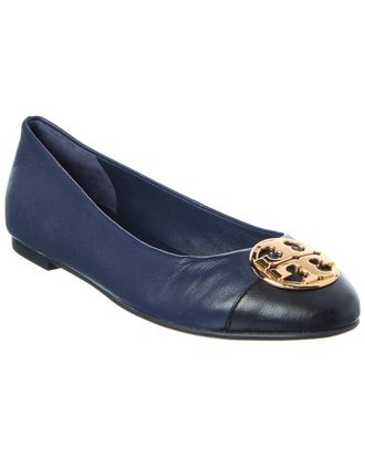 Tory Burch Chelsea Cap-Toe Leather Ballet Flat