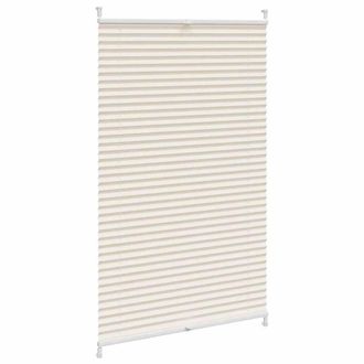 Berkfield Home Plisse Blind 80x100cm Creme in Cream | Size: 80x100 cm