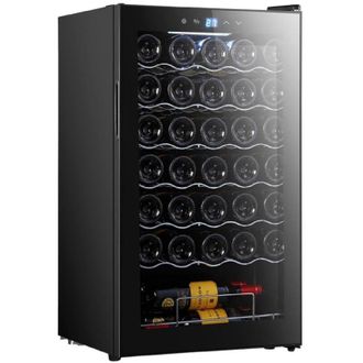 Cecotec Cecotec - Vinoteca 34 Botellas Bolero Grandsommelier 34030 Black Compressor 80 L Enfriamiento Por Compresor Temperatura Regulable De 5 A 18&ordm;c