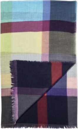 Epice Square Cashmere Wool And Silk Scarf In Slate