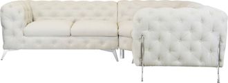 HOME AFFAIRE Chesterfield-Sofa »Amaury L-Form« Chesterfield-Optik, Breite/Tiefe je 262 cm, Fussfarbe wählbar