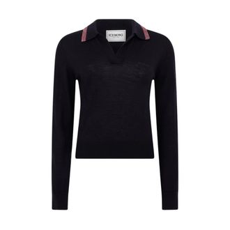 Iceberg Maglione Polo - - Knitwear - Donna - Blu - M