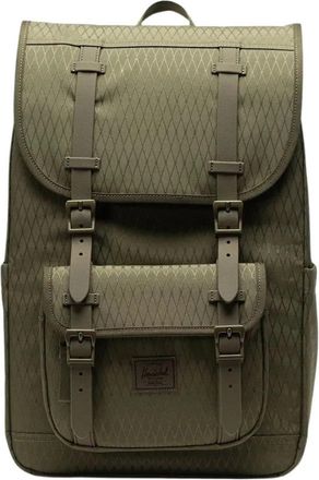 Herschel Little America Mid Backpack - unisex - Rugzakken - Groen - ONE Size - Polyester - Tassen