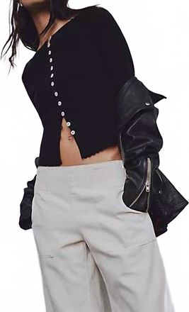 Free People Tilly Long Sleeve Cardigan In Black