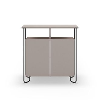 Calicosy Aparador 2 puertas con patas de metal L80 cm - Marr&oacute;n