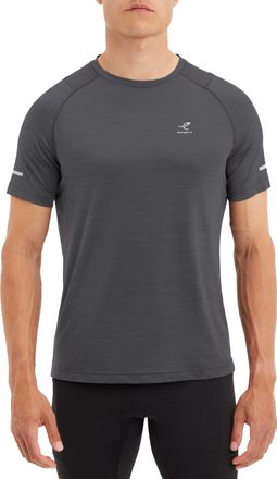 ENERGETICS Laufshirt ENERGETICS He.-T-Shirt Ailo SS M, Herren, Gr. XXL, grau (melange, anthrazit, a), Obermaterial: 88% Polyester, 12% Elasthan, Rundhals, Raglan