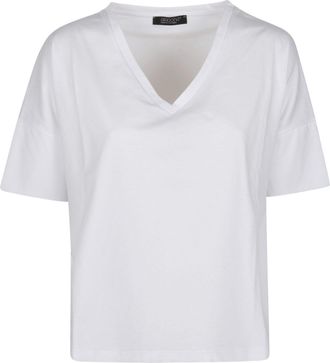 Aragona Cropped Relaxed V Neck T-Shirt