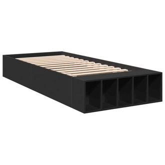 Berkfield Home Modern Bed Frame without Mattress Black 100x200 cm