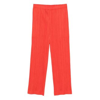Issey Miyake Cropped Broeken - Dames - Vrijetijds broeken - Rood - M - Broeken