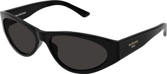 Balenciaga Zwart/Grijs Zonnebril Bb 0367S - Dames - Zonnebrillen - Zwart - 60 MM - Accessoires