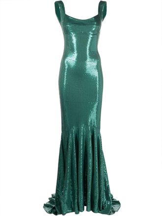 Atu Body Couture sequin-embellished evening gown - women - Polyester - S - Green