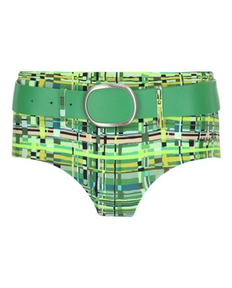 Ferragamo Checkered Belted Swim Bottoms