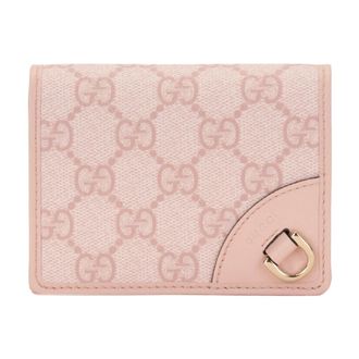 Gucci GG Emblem Mini Portemonnee - Dames - Accessoires - Roze - Maat: ONE Size Leer