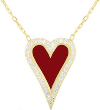 Sphera Milano 18K Over Silver Cz Necklace