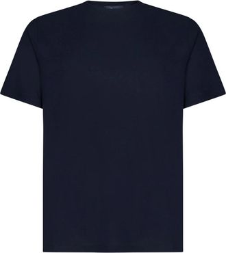 Herno Blauwe Crew-Neck T-Shirts & Polos - Heren - T-shirts - Blauw - XL - Katoen - Tops