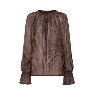 Pinko Pinko, Overhemden, Dames, Bruin, S, Cremebrule Blouse