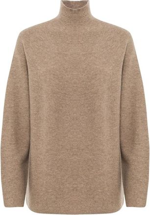 Alpha Studio Turtleneck Gebreide Trui - Dames - Coltruien - Bruin - S - Truien & Vesten