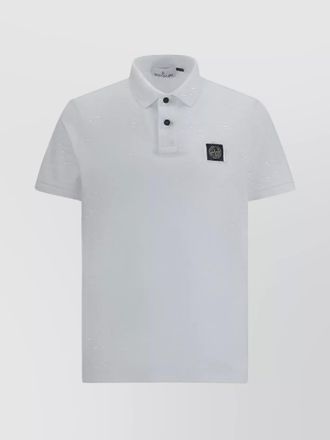 Stone Island slim-fit cotton piqu&eacute; short-sleeve polo shirt