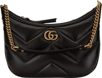 Gucci Schoudertas - Dames - Schoudertassen - Zwart - ONE Size - Leer - Tassen
