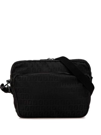 Fendi 2000-2010 Zucchino Canvas crossbody bag - Black