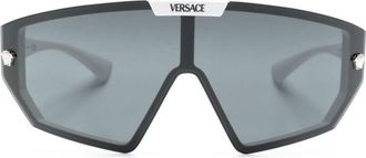 Versace Medusa shield-frame sunglasses - unisex - Acetate - 47 - White