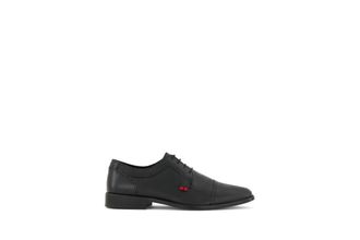 Andrea Mens Leather Oxford Shoes In Black
