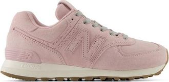 New Balance Mujer 574 en Rosa/Gris/Blanco, Cuero, Talla 36.5