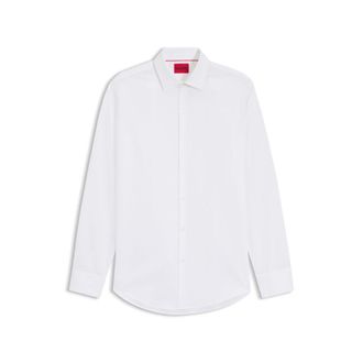 HUGO BOSS Slim-fit shirt in dobby cotton
