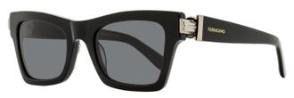Ferragamo Ferragamo Womens Gancini Evolution Sunglasses SF2013S 001 Black 52mm