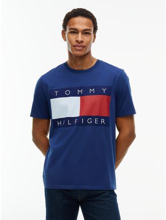 Tommy Hilfiger Mens Big Flag Logo T-Shirt - Preppy Navy - XXXL