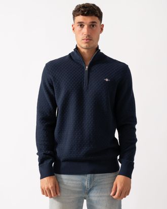 GANT Mens Jumper in Dark Blue Cotton - Size X-Large