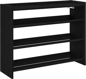 vidaXL Mueble Zapatero Madera Contrachapada Negro 80x25x62 Cm Vidaxl