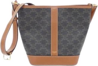 Celine Bolso de hombro Triomphe Canvas peque&ntilde;o Pre-owned - Pre-owned - Mujer - Marr&oacute;n - ONE SIZE