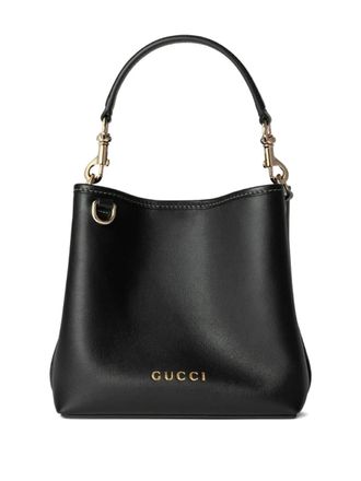 Gucci mini GG Emblem bucket bag - Black