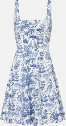 Staud Abito corto Wells in cotone con stampa