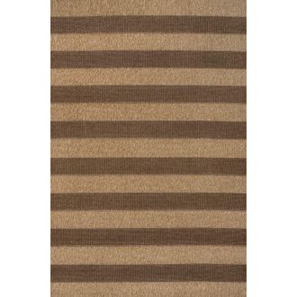 Jonathan Y Designs Sutton Easy Jute Modern Geometric Boho Stripe Indoor/Outdoor Area Rug in Natural/brown at Nordstrom, Size 2Ft 0In X 8Ft 0In