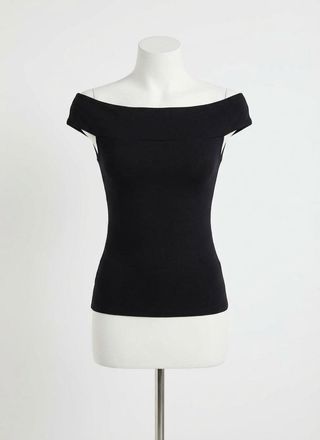 Z Supply Second Skin Off Shoulder Top In Black