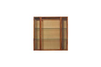 Chehoma Vitrina de pared de madera marr&oacute;n